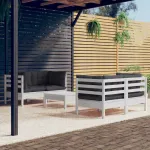 Set mobilier grădină cu perne antracit, 5 piese, lemn de pin GartenMobel Dekor