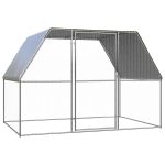 Coteț de păsări pentru exterior, 3x2x2 m, oțel galvanizat GartenMobel Dekor