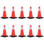Conuri de trafic reflectorizante cu baze grele, 10 buc., 50 cm GartenMobel Dekor