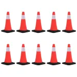 Conuri de trafic reflectorizante cu baze grele, 10 buc., 50 cm GartenMobel Dekor