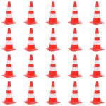 Conuri rutiere reflectorizante, 20 buc., roșu și alb, 50 cm GartenMobel Dekor