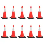 Conuri rutiere reflectorizante cu baze grele 10 buc. 75 cm GartenMobel Dekor