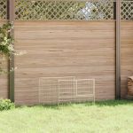 Padoc pentru câini, argintiu, 100x100x70 cm, oțel GartenMobel Dekor