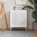 Ușă de dulap design lambriu, alb, 61,5x59,4 cm, lemn masiv pin GartenMobel Dekor