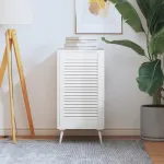 Ușă de dulap design lambriu, alb, 69x39,4 cm, lemn masiv pin GartenMobel Dekor