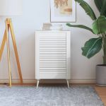 Ușă de dulap design lambriu, alb, 69x49,4 cm, lemn masiv pin GartenMobel Dekor