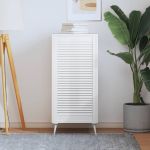 Ușă de dulap design lambriu, alb, 99,3x49,4 cm, lemn masiv pin GartenMobel Dekor