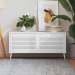 Uși dulap design lambriu 2 buc. alb 39,5x59,4 cm lemn masiv pin GartenMobel Dekor