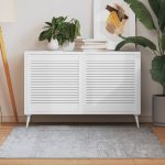 Uși dulap design lambriu 2 buc. alb 61,5x59,4 cm lemn masiv pin GartenMobel Dekor