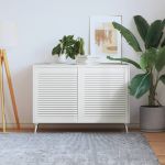 Uși dulap design lambriu 2 buc. alb 69x59,4 cm, lemn masiv pin GartenMobel Dekor