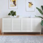 Uși dulap design lambriu 4 buc. alb 69x49,4 cm, lemn masiv pin GartenMobel Dekor