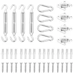 Set accesorii parasolar din oțel inoxidabil, 12 piese GartenMobel Dekor