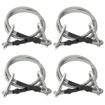 Funii cu cârlige carabine, 4 buc., cauciuc GartenMobel Dekor