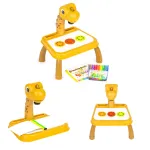 Tablă de desen cu proiector dinozaur pentru copii, 24 modele și 12 markere