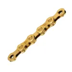 Lant Bicicleta KMC X12 Ti-N, 12 Viteze, 1/2X11/128 Inch, 126 Zale, Auriu Ultimate FactoryBikes