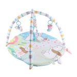 Covor de joacă pentru bebeluși Leziter cu pod și 5 jucării detașabile