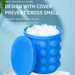 Leziter Iceish formă pentru cuburi de gheață 2 în 1 cu răcitor sticle