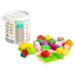 Set fructe din lemn Homelux cu tăiere, 20 piese, pentru copii 3+ ani