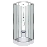 Cabină de duș Kerra Evora White 90x90 cm cu cădiță și uși glisante