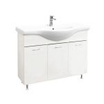 Mască chiuvetă baie Ruben 105 cu lavoar ceramic, alb, 100 cm