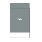 Ramă pentru postere A3 297x420 mm, aluminiu negru, sticlă călită