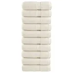 Prosoape de baie premium SOLUND, 10 buc., crem, 30x30 cm, 600 g/m² GartenMobel Dekor