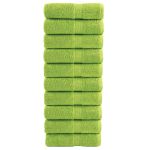 Prosoape de baie premium SOLUND, 10 buc., verde măr, 30x30 cm, 600 g/m² GartenMobel Dekor