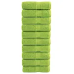 Prosoape de baie premium SOLUND, 10 buc., verde măr, 30x30 cm, 600 g/m² GartenMobel Dekor