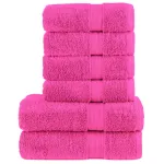 Set de prosoape premium SOLUND, 6 piese, roz, 600 g/m² GartenMobel Dekor