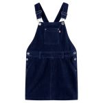 Rochie salopetă pentru copii, velur, bleumarin, 128 GartenMobel Dekor