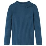 Tricou de copii cu mâneci lungi, tricot cu nervuri, bleumarin, 104 GartenMobel Dekor