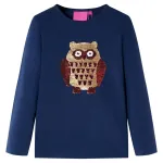 Tricou pentru copii cu mâneci lungi, bleumarin 104 GartenMobel Dekor