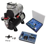 Airbrush Set compresor aerograf cu 2 pistoale GartenMobel Dekor