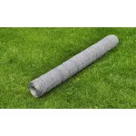Plasă de sârmă găini, argintiu, 25 x 0,75 m, oțel galvanizat GartenMobel Dekor
