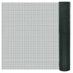 Plasă de sârmă găini, verde, 25 x 1 m, oțel galvanizat cu PVC GartenMobel Dekor