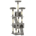 Ansamblu pentru pisici cu stâlpi funie sisal, 170 cm, gri GartenMobel Dekor