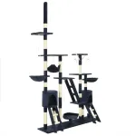 Ansamblu pisici, stâlpi de sisal, 230-250 cm albastru GartenMobel Dekor