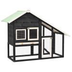 Cușcă iepuri, gri/alb,140 x 63 x 120 cm, lemn masiv de brad GartenMobel Dekor