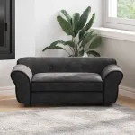 Canapea pentru câini, negru, 72x45x30 cm, pluș GartenMobel Dekor