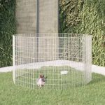 Adăpost pentru animale cu 10 panouri, 54x100 cm fier galvanizat GartenMobel Dekor