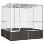 Colivie păsări antracit 213,5x217,5x211,5 cm oțel galvanizat GartenMobel Dekor