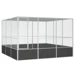 Colivie păsări antracit 302,5x324,5x211,5 cm cm oțel galvanizat GartenMobel Dekor
