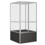 Colivie pentru păsări antracit 111x107x211,5 cm oțel galvanizat GartenMobel Dekor