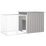 Coteț pentru păsări, gri, 200x91x100 cm, oțel galvanizat GartenMobel Dekor