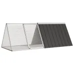 Cușcă pentru iepuri antracit 201,5x80,5x71 cm oțel galvanizat GartenMobel Dekor
