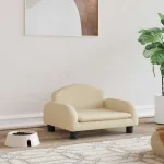 Pat de câini, crem, 50x40x30 cm, material textil GartenMobel Dekor