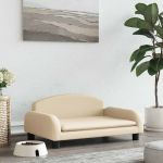 Pat de câini, crem, 70x45x30 cm, material textil GartenMobel Dekor