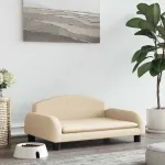 Pat de câini, crem, 70x45x30 cm, material textil GartenMobel Dekor