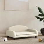 Pat de câini, crem, 70x45x30 cm, piele ecologică GartenMobel Dekor