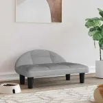 Pat de câini, gri deschis, 70x52x30 cm, catifea GartenMobel Dekor